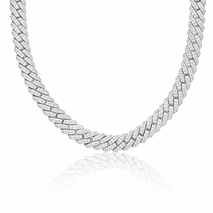 Moissanite iced out Miami Cuban link chain necklace for men