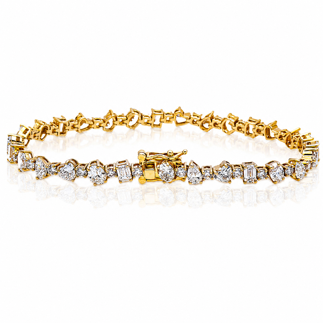 Multi Shape Diamond Unisex Tennis Bracelet