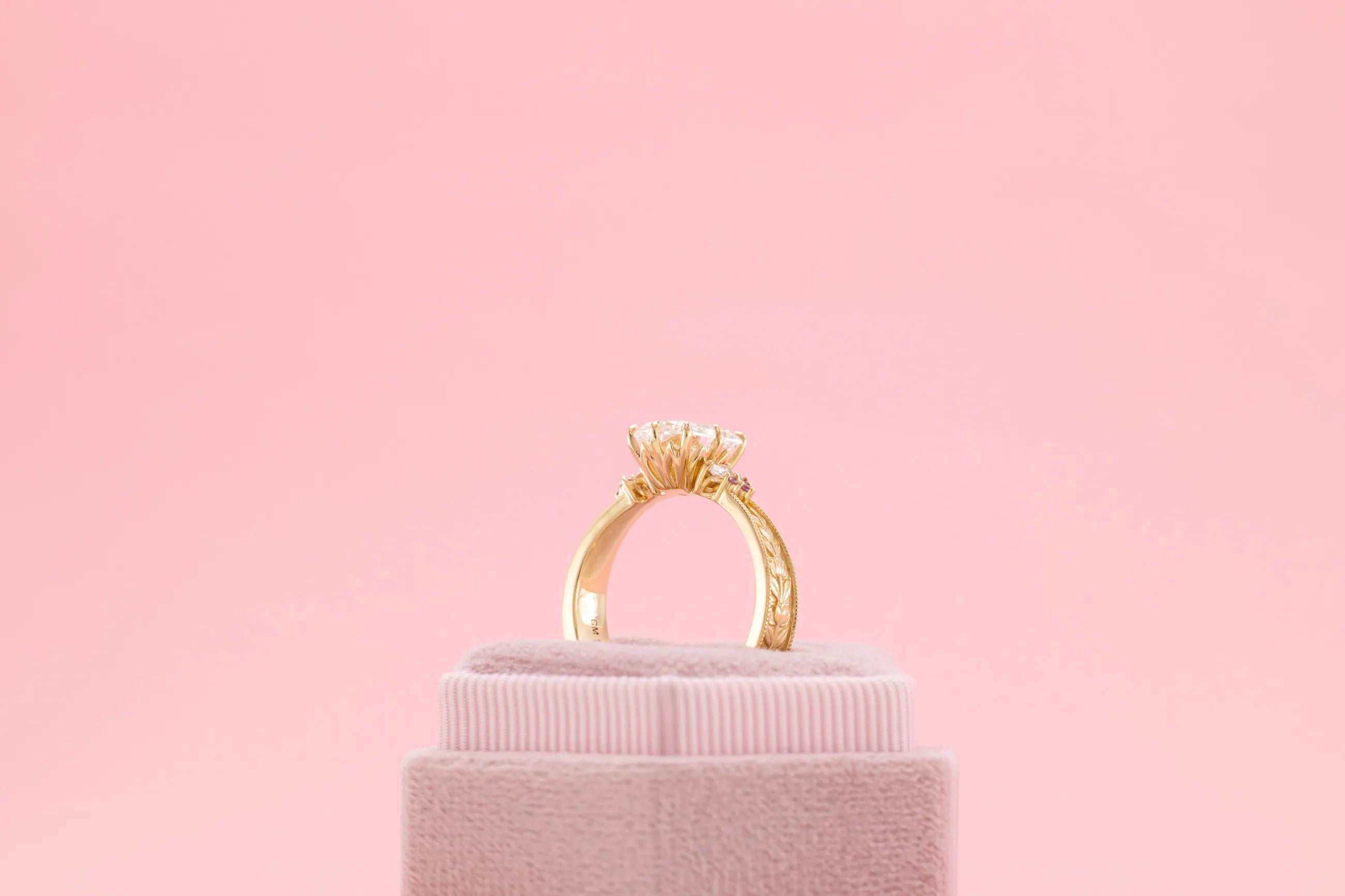 Nature Inspired Moissanite Engagement Ring