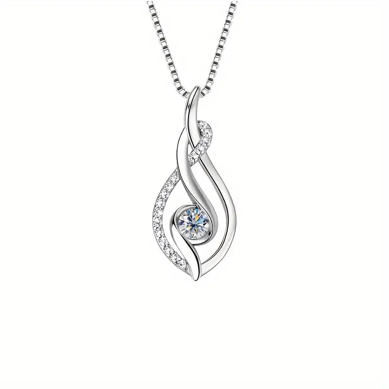 Ocean Wave Moissanite Pendant