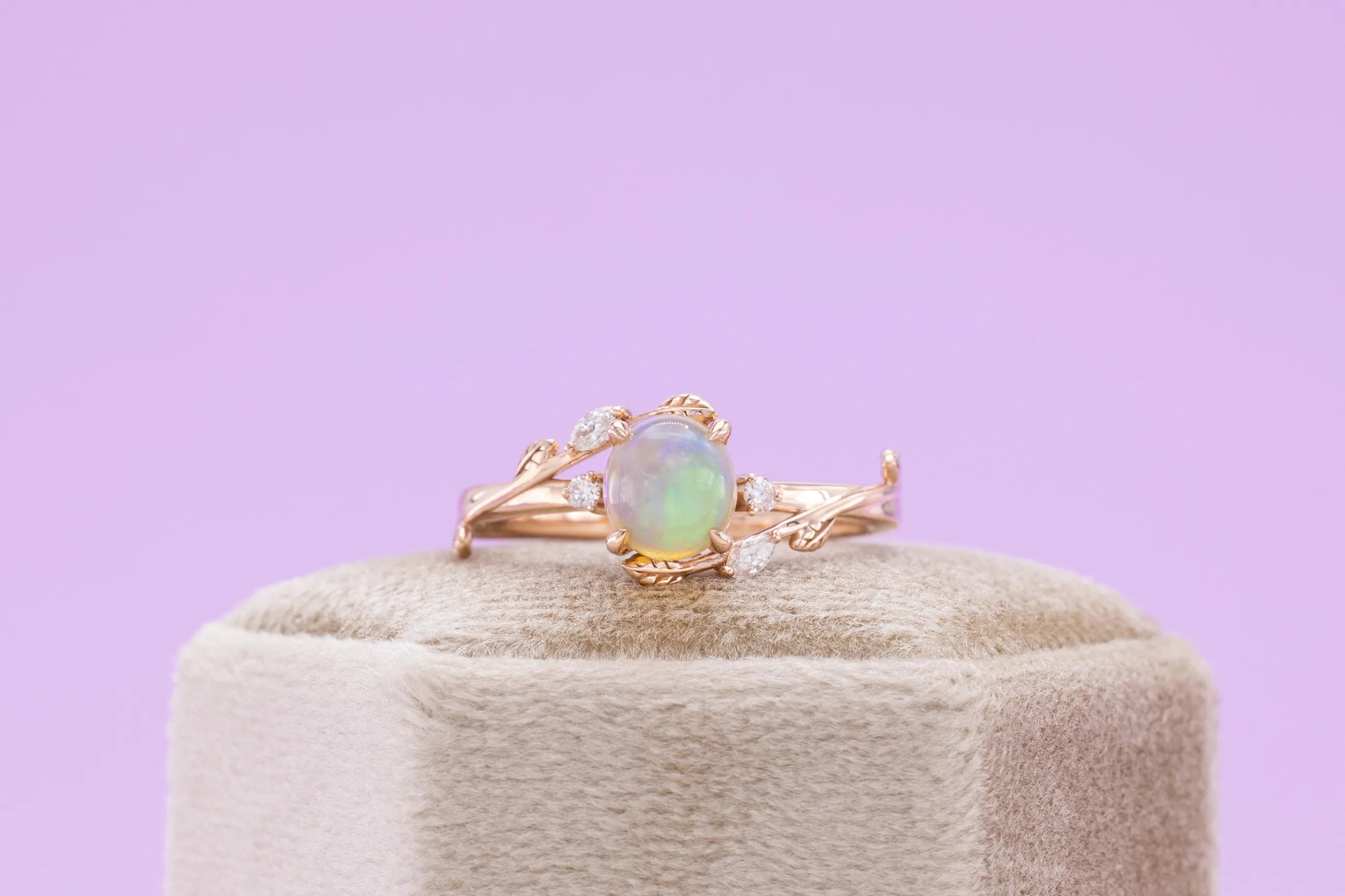 Oval Opal Engagement Ring