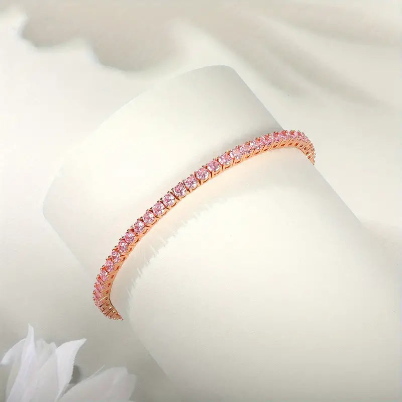 Pink Tennis Bracelet for Women