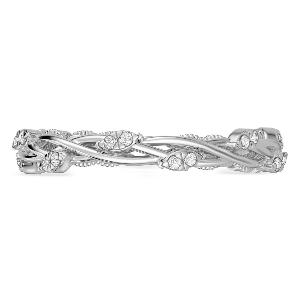 Romantic intertwined engagement ring