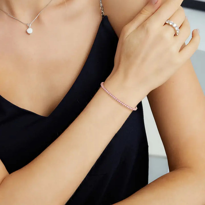 Rose Gold Tennis Bracelet for Women