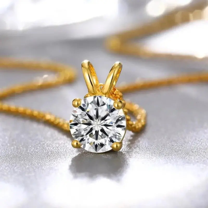 Round Cut Diamond Pendant for Women