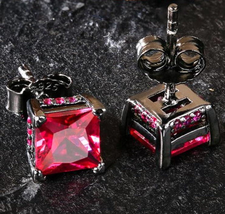 Ruby Stud Earrings for Women