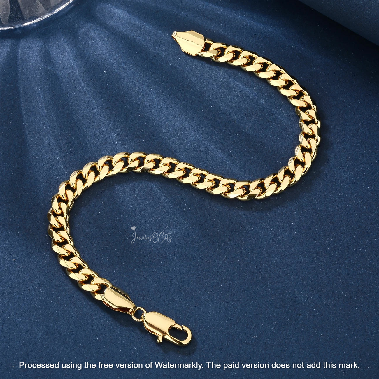 Women's Solid Cuban Link Bracelet For Her