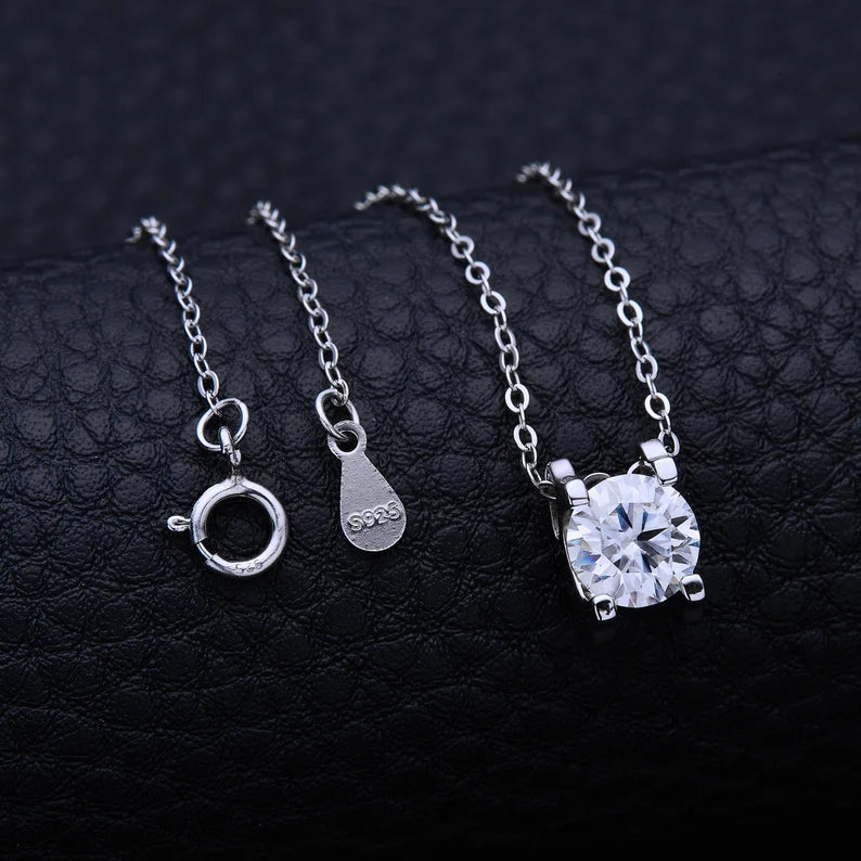 Solitaire Diamond Floating Necklace Pendant