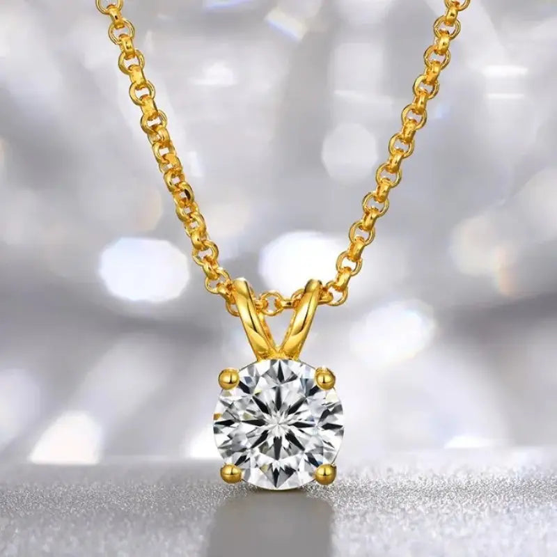 Solitaire Diamond V-Bale Pendant