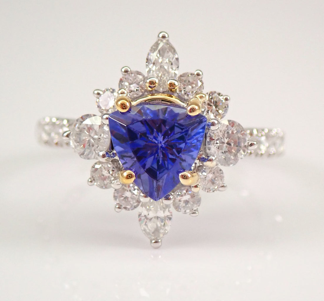 Tanzanite Heart Bloom Gemstone Ring