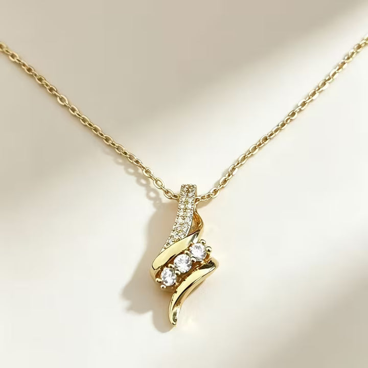 Three-stone pendant necklace