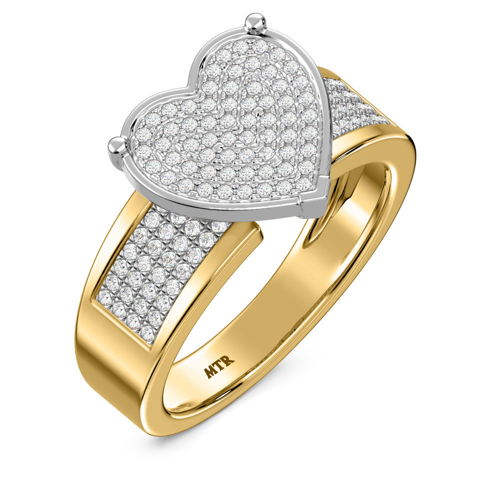 Women's moissanite heart stackable rings