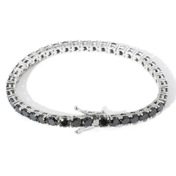 black diamond tennis bracelet