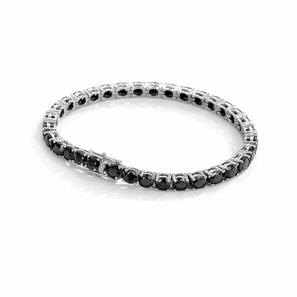 black diamond unisex tennis bracelet