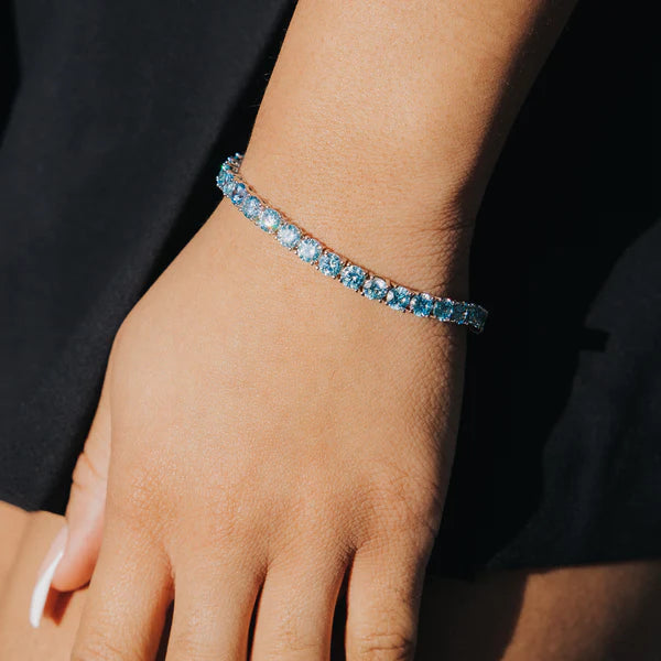blue topaz bracelet for men and women