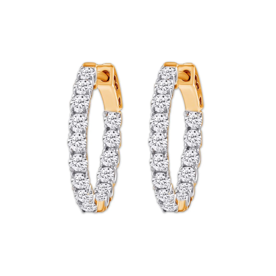 classic diamond inside out hoops jewelryocity