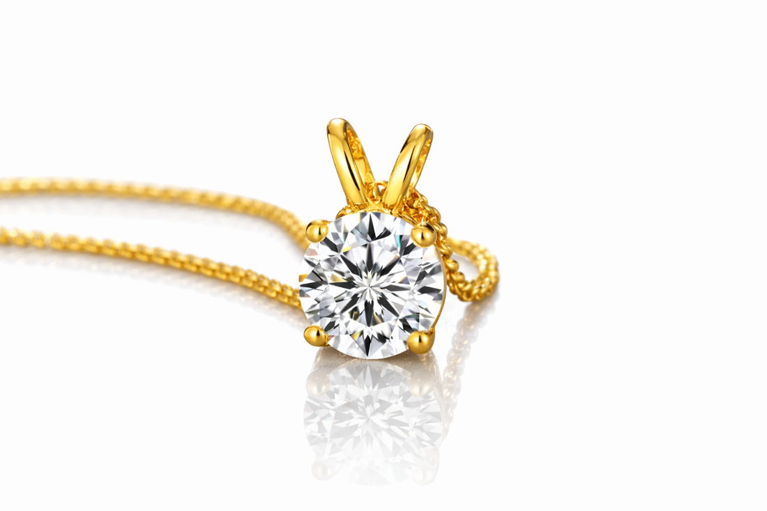 diamond solitaire pendant for her