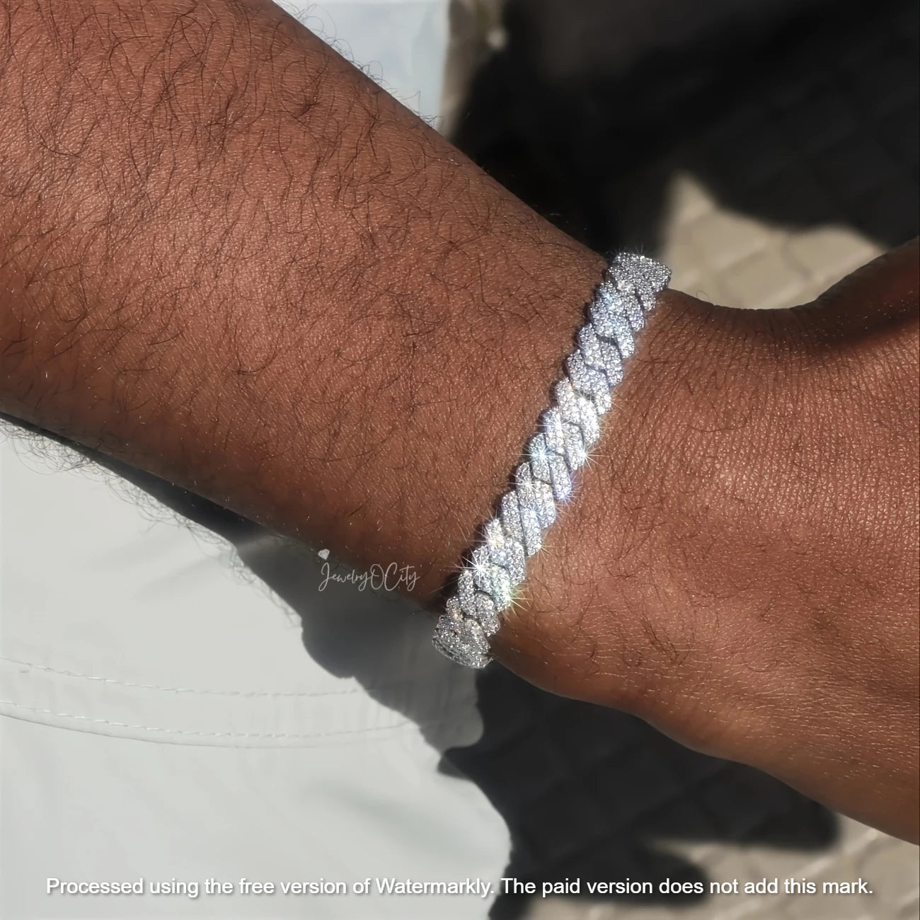 Men's 26Ct Round Cut Miami Diamond Cuban Link Bracelet