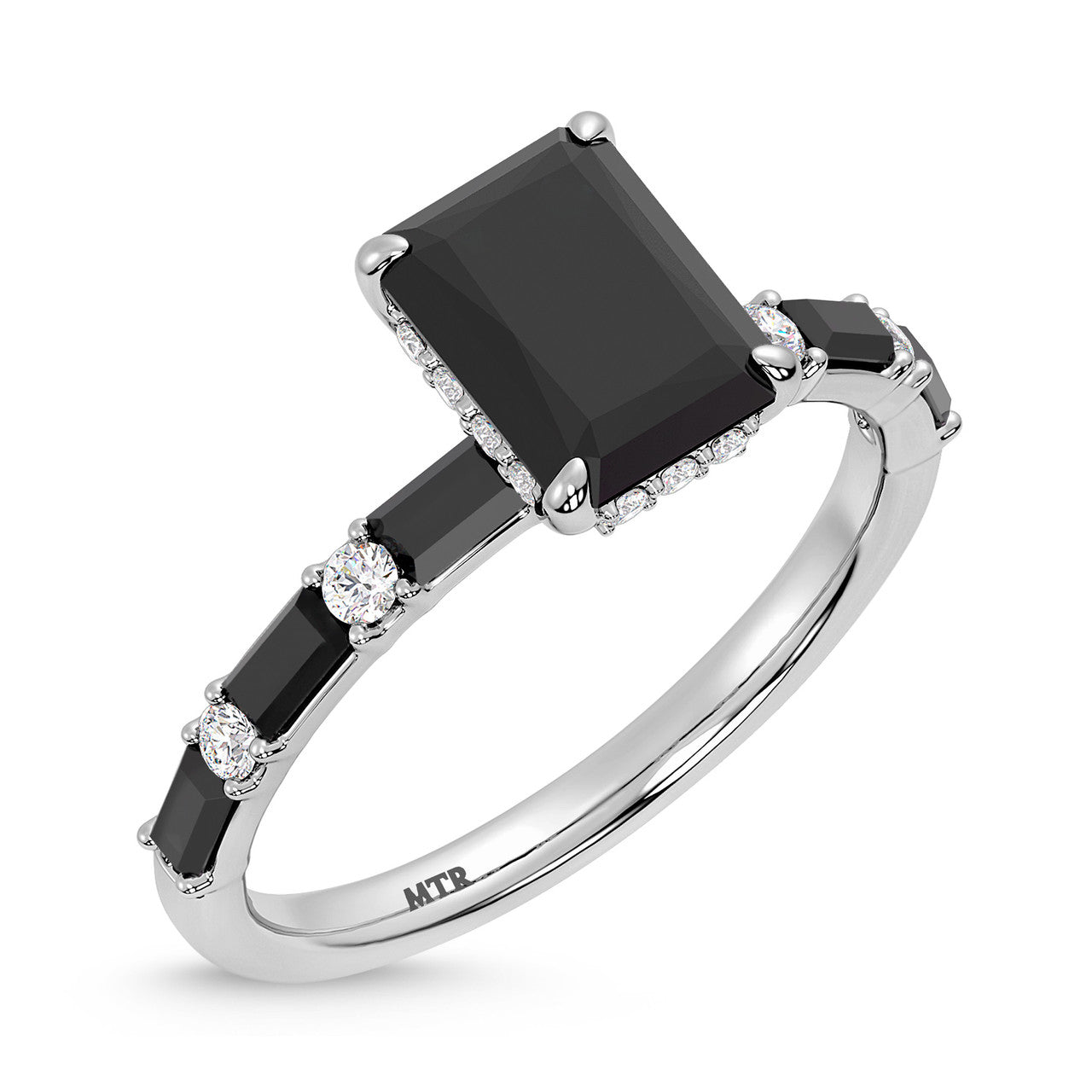 “emerald and black onyx trio set fine jewelry detail”
