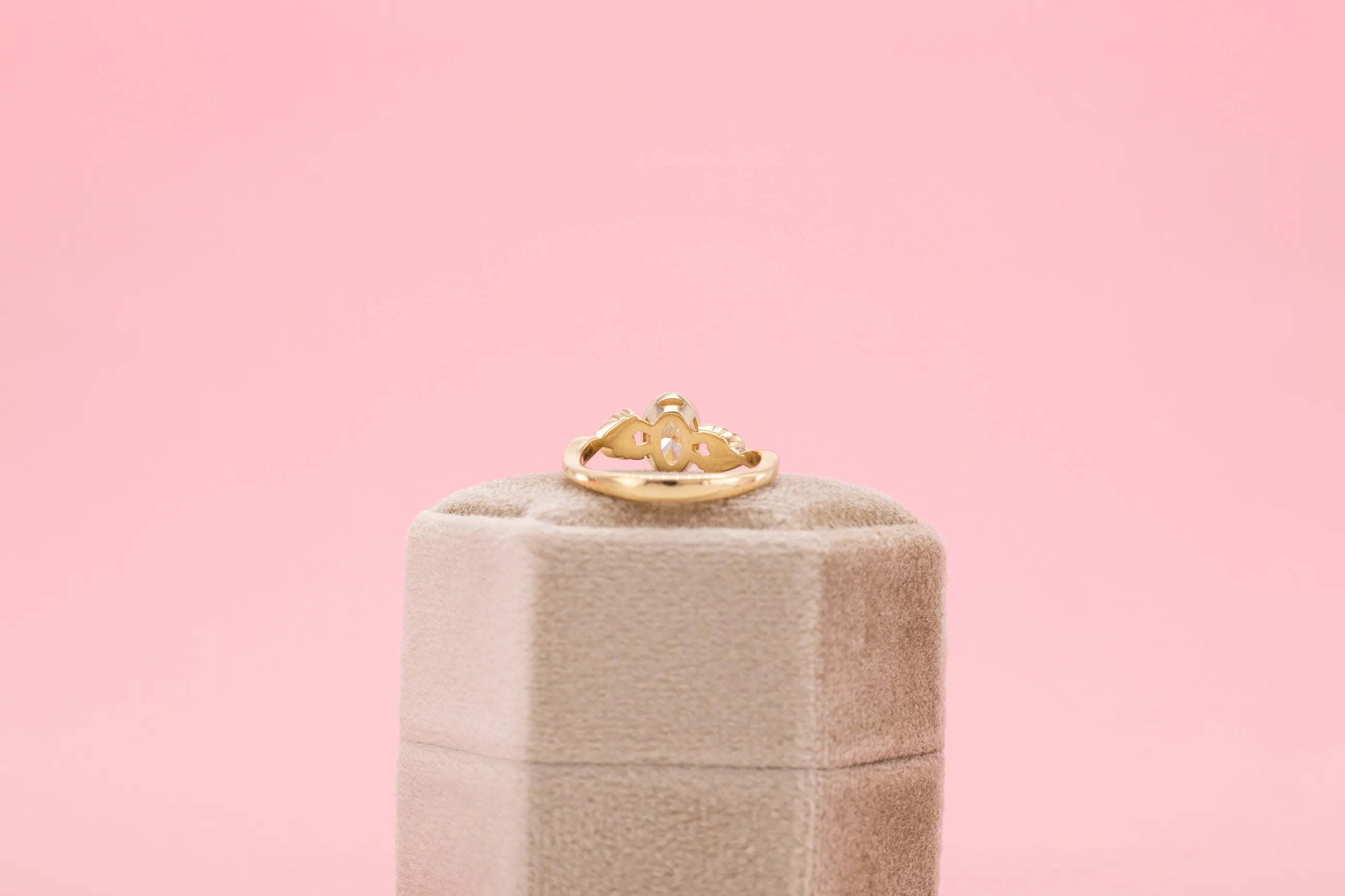 handmade nature theme engagement ring jewelryocity