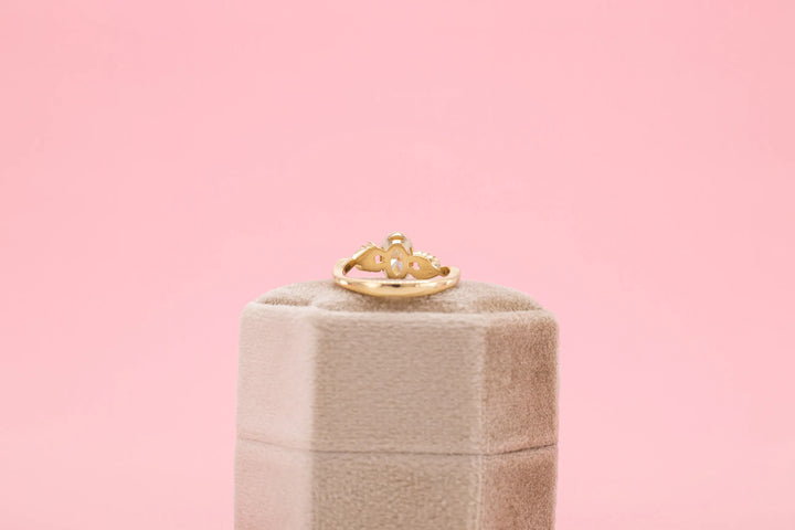 handmade nature theme engagement ring jewelryocity