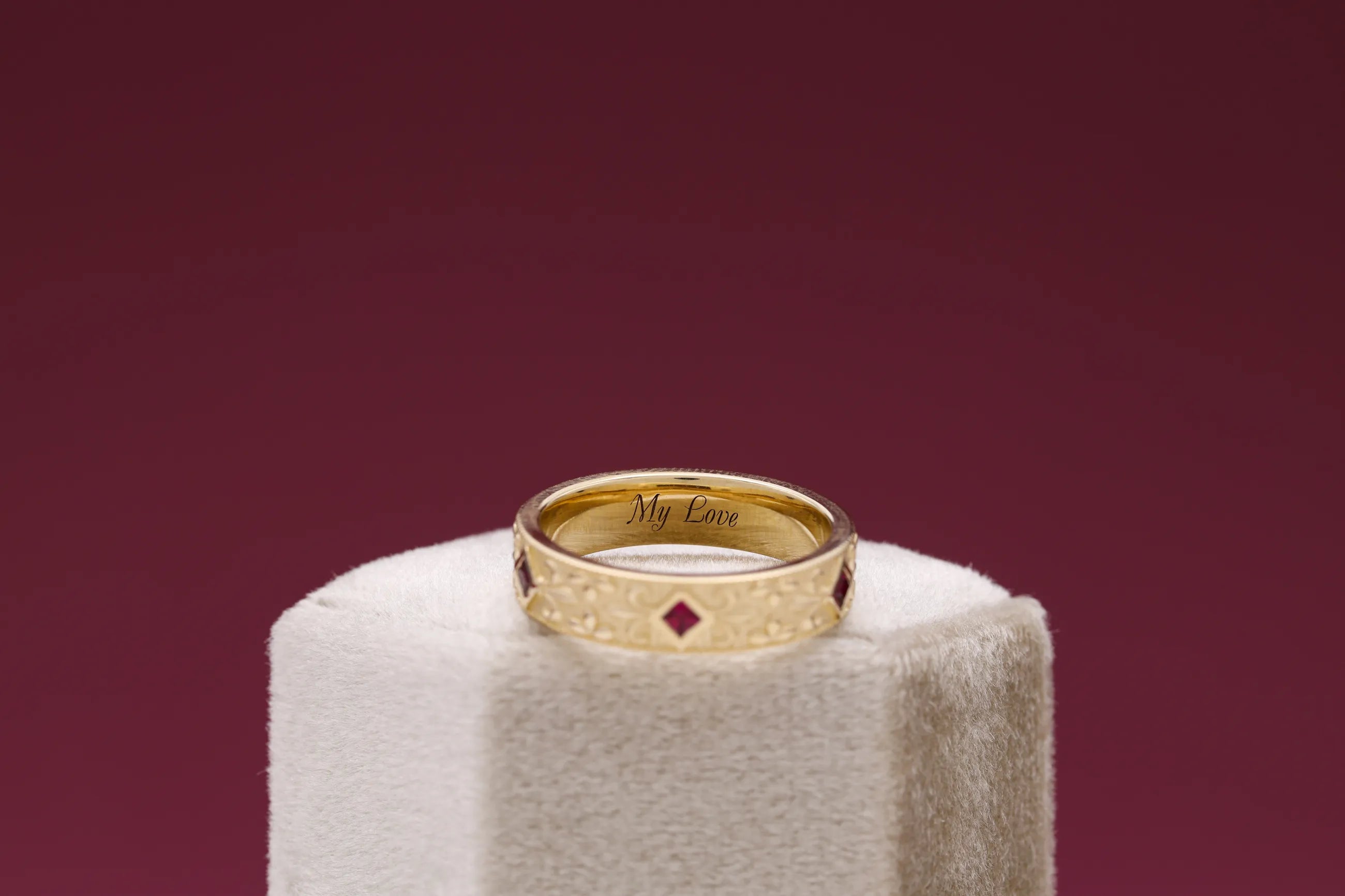 intage engraved wedding band