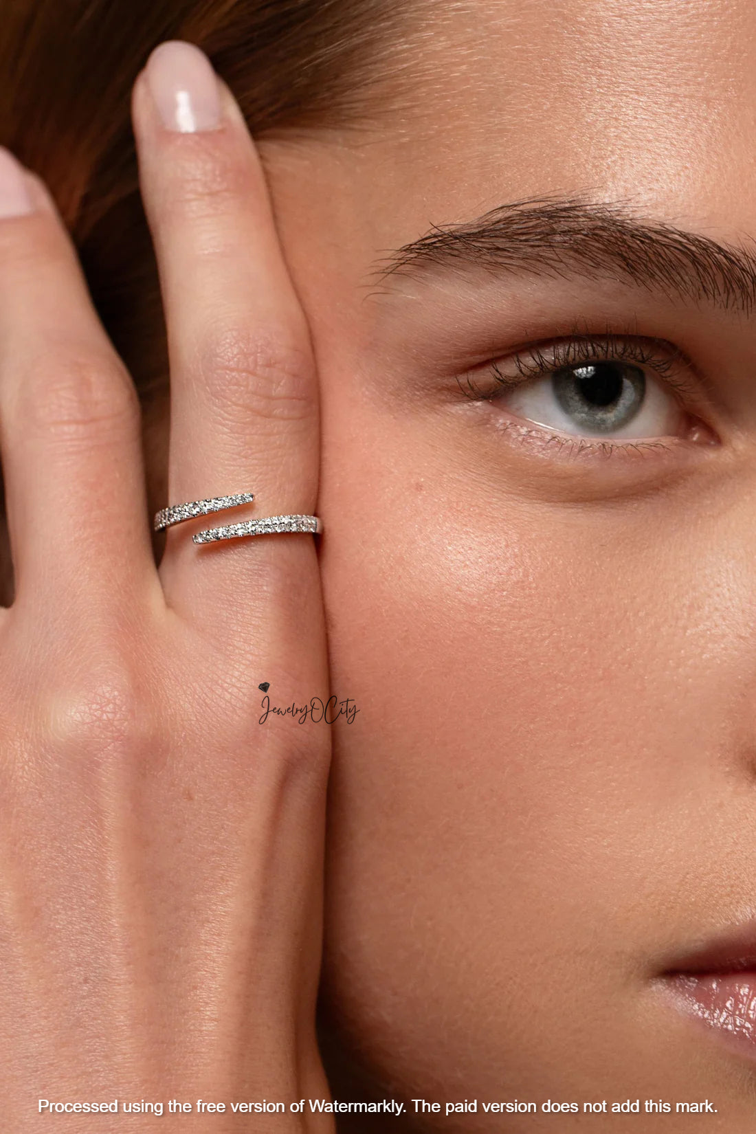 1.60Ct Round Cut VVS1 Diamond Wrap Ring For Her