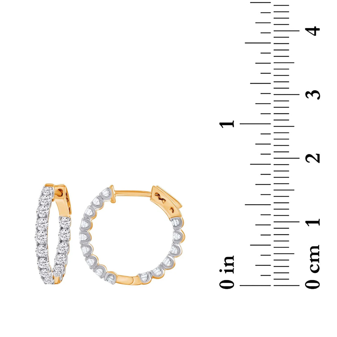 luxury inside out hoop earrings for women