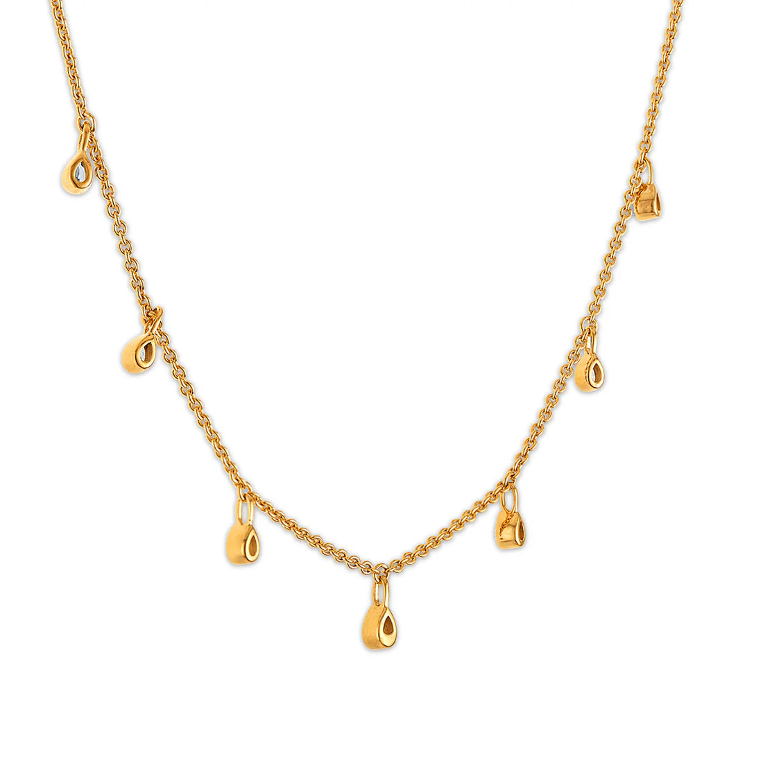 “luxury pear-shaped diamond necklace”
