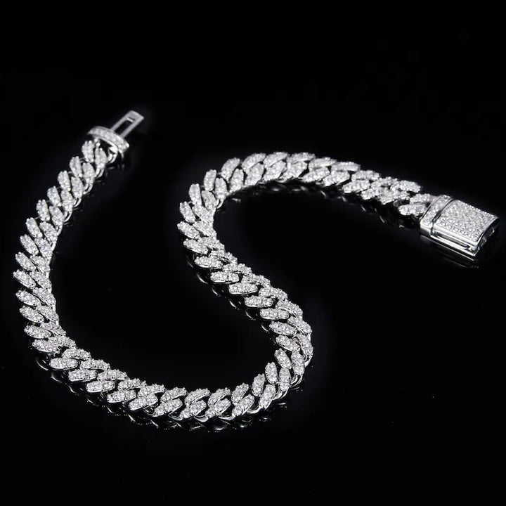 mens iced Cuban link bracelet