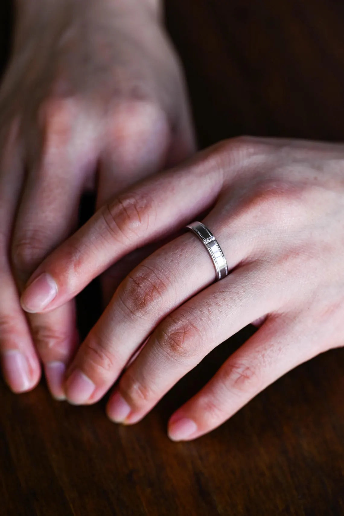 mens modern diamond band