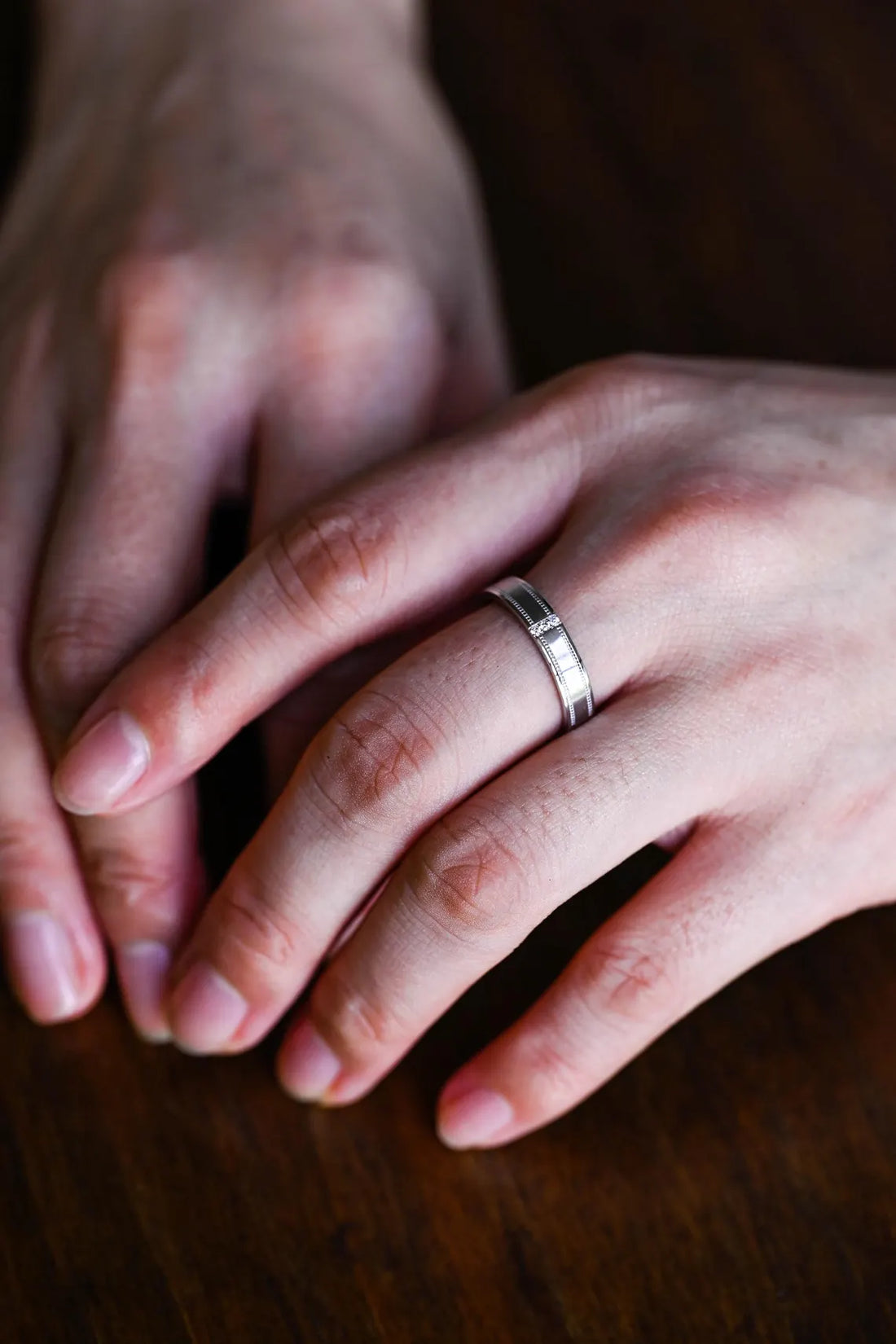 mens modern diamond band