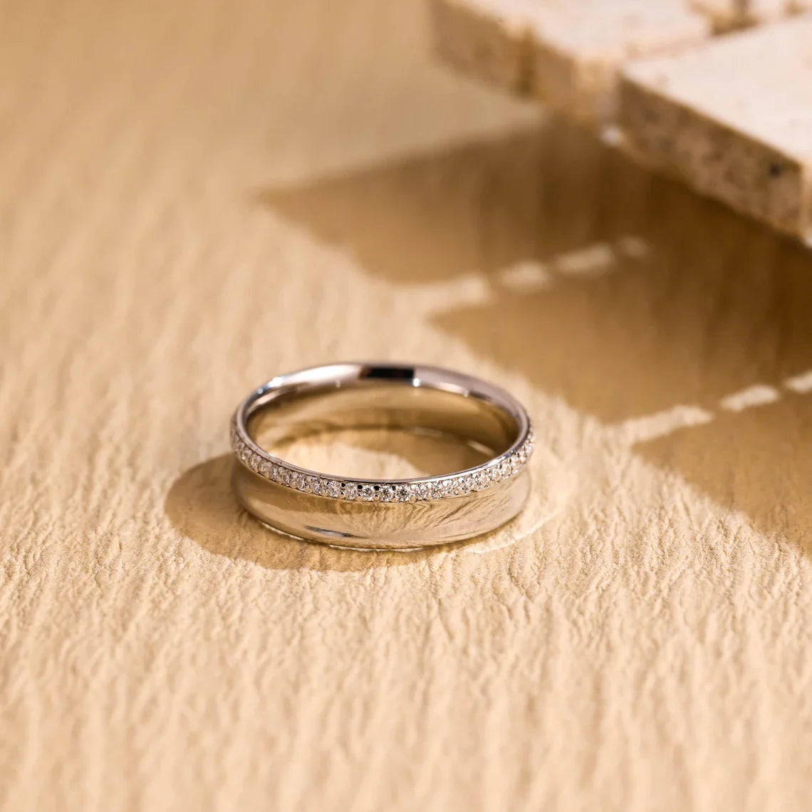 mens triple diamond ring