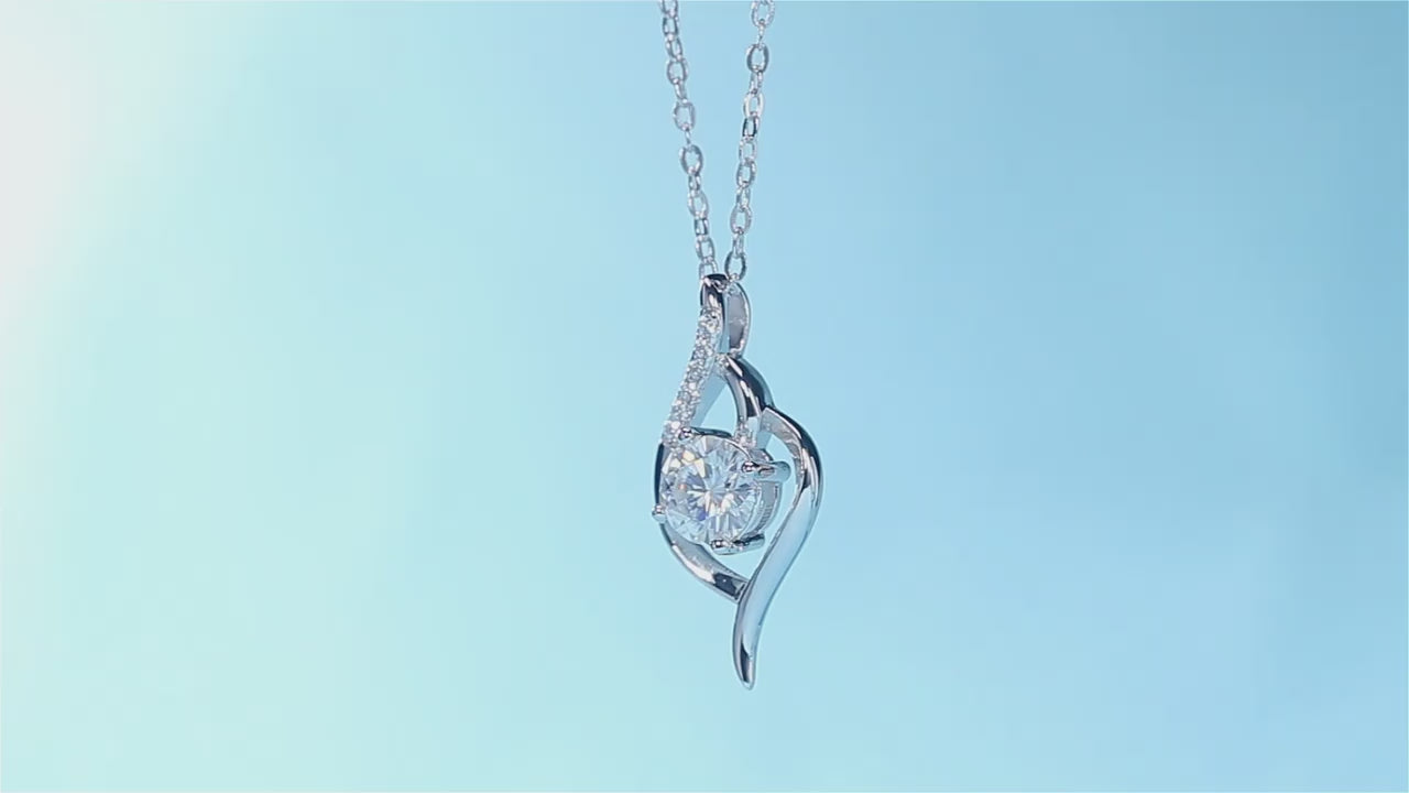 3Ct Round Cut VS1 Diamond Drop Shape Pendant