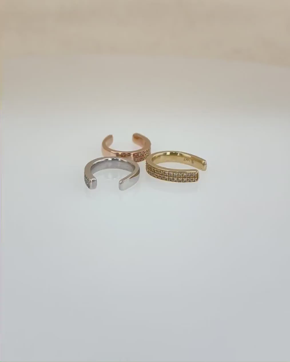 4Ct Round Cut 3 Set Diamond Women's Hoop Earrings