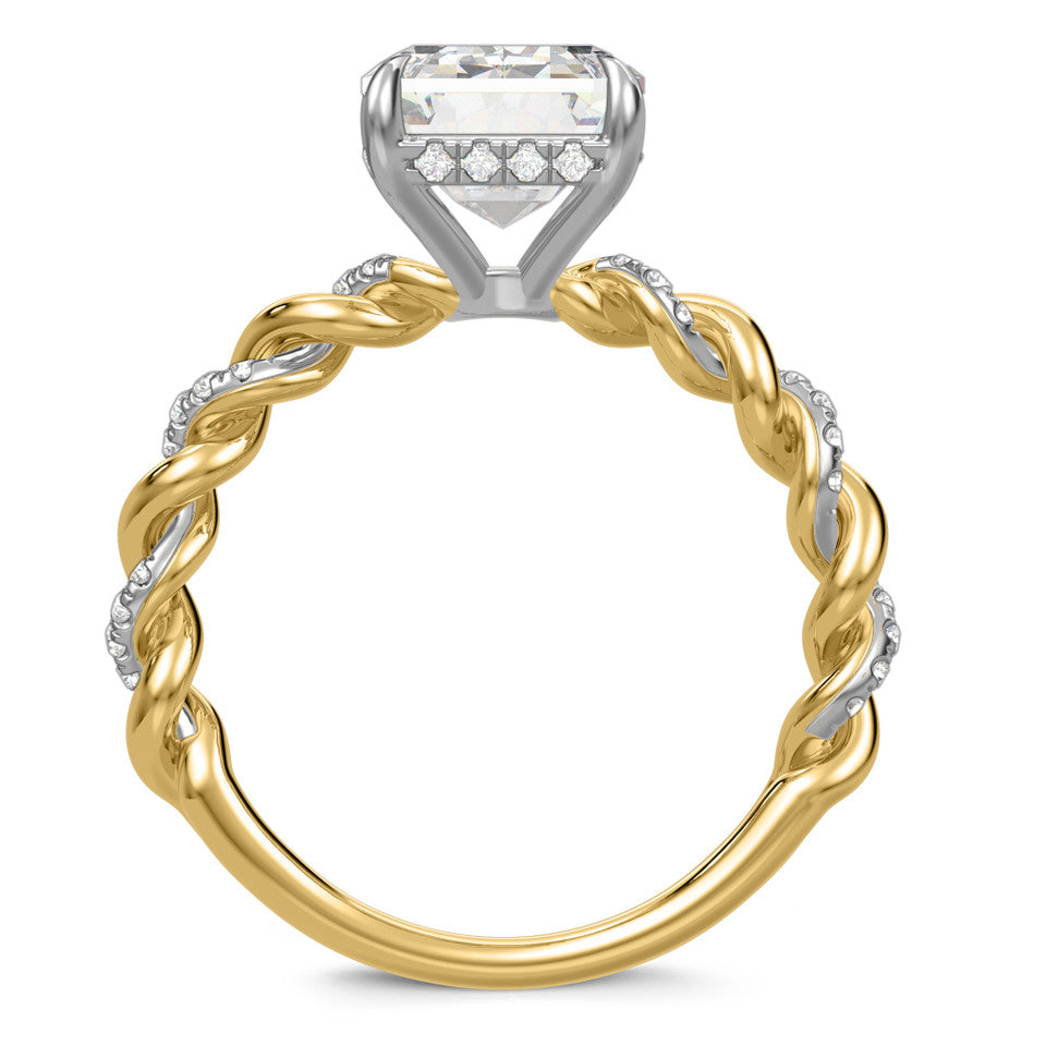 trio diamond wedding band set