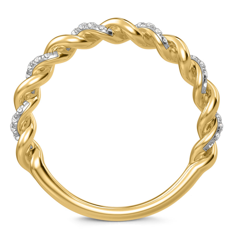 twisted diamond ring