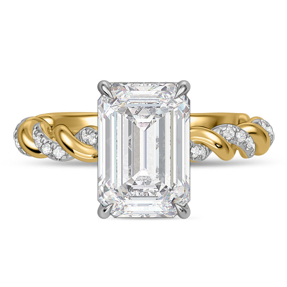 twisted diamond ring set