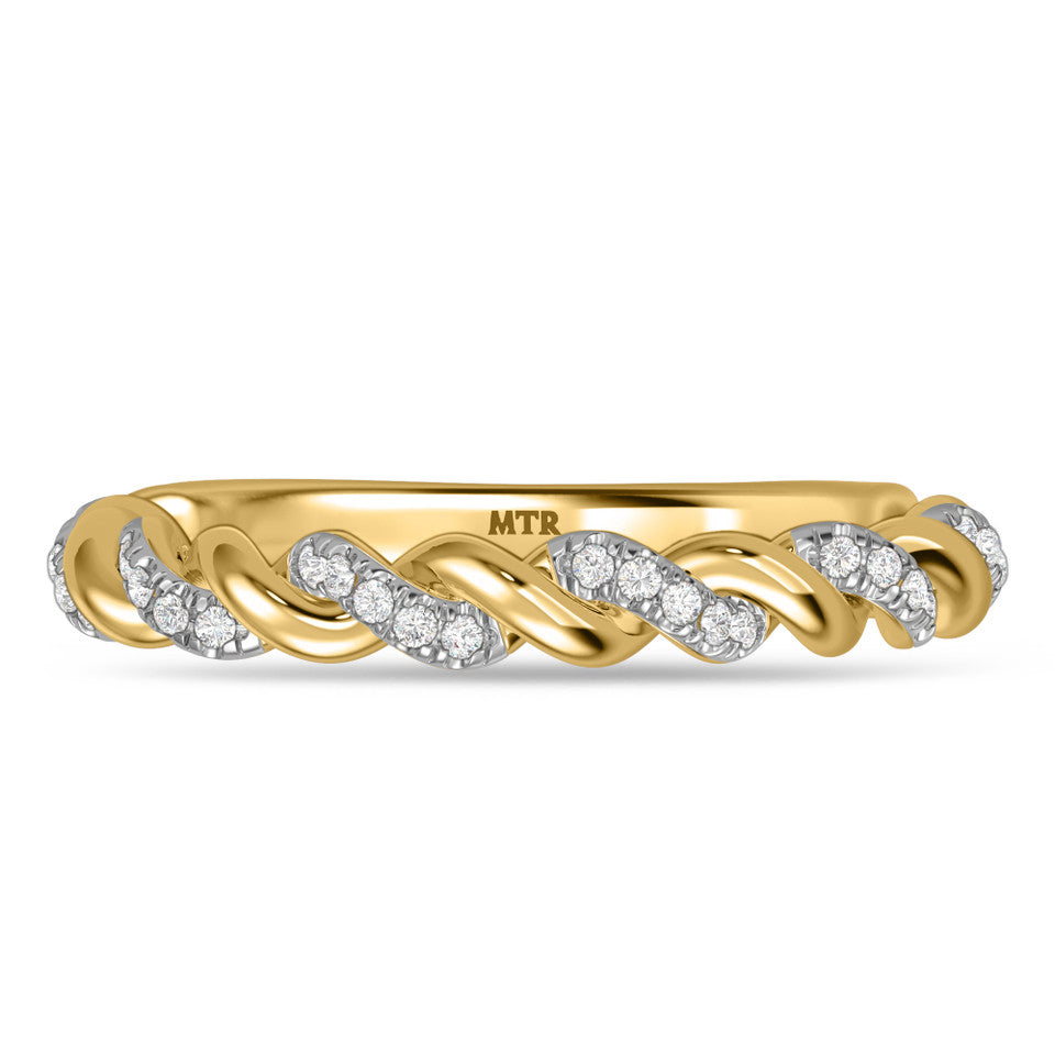 twisted style diamond rings