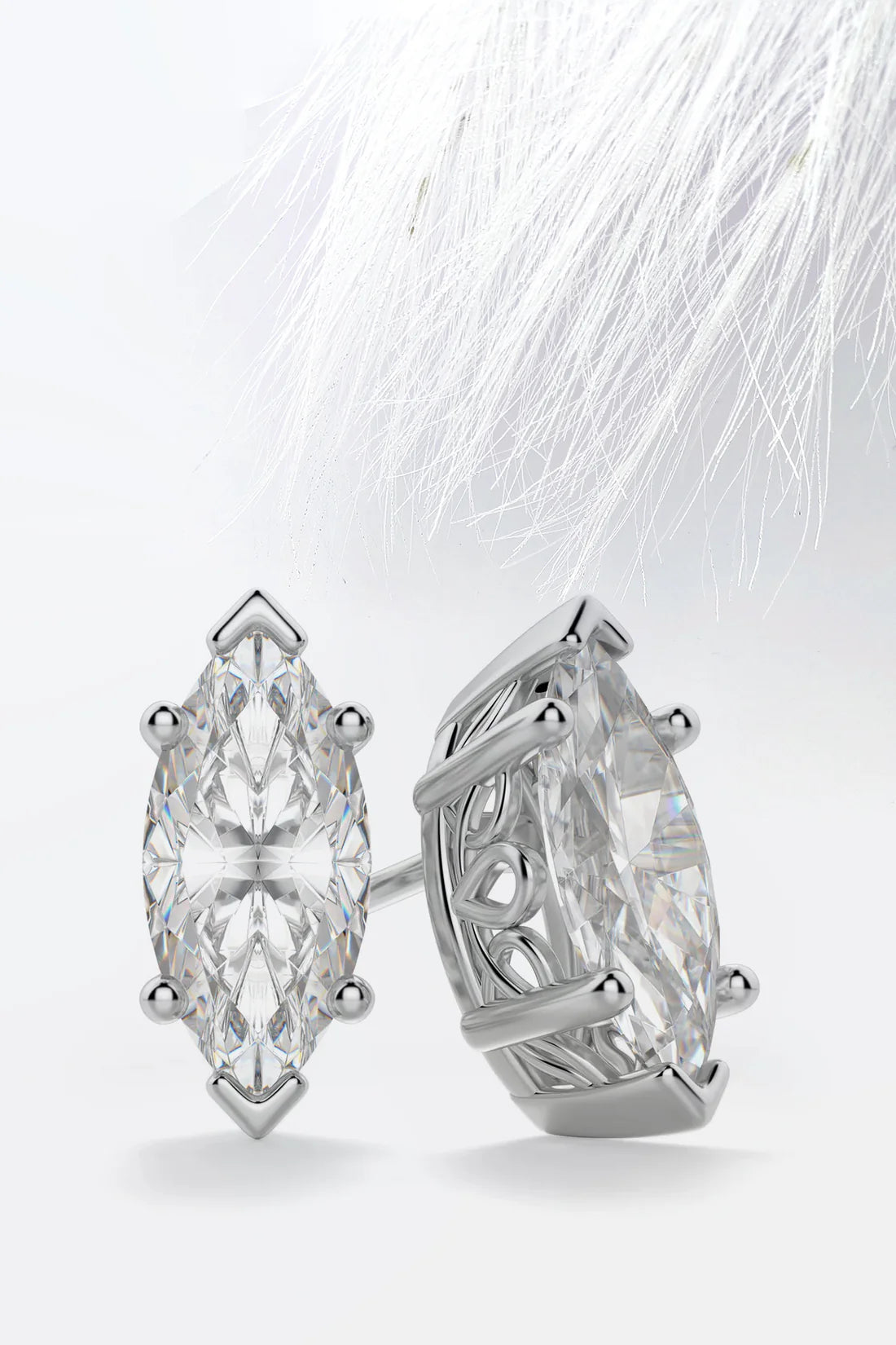 women’s marquise diamond studs