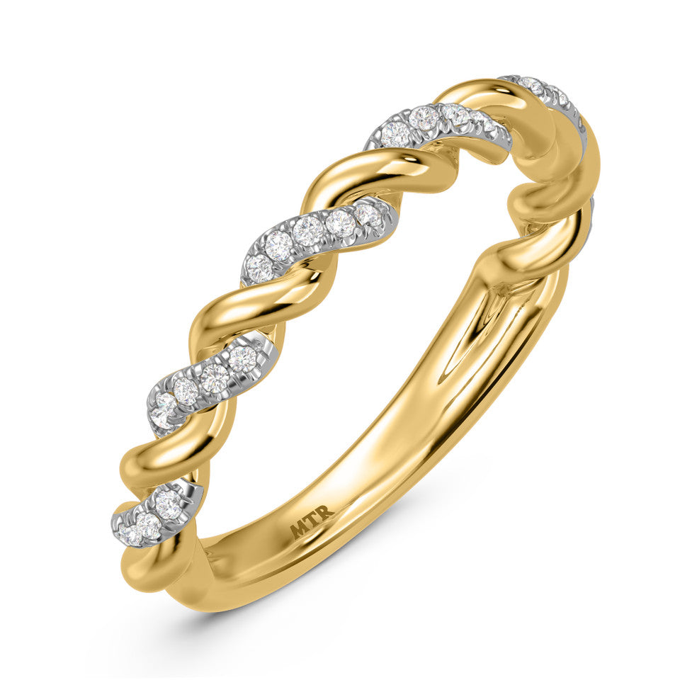 women’s twisted diamond band